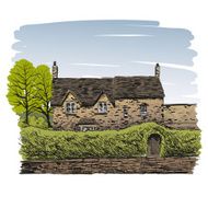 Hand drawn house vector illustration N6