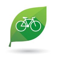 leaf icon with a bicycle