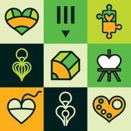 Graphic design icons vector set