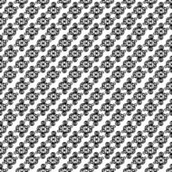Abstract floral seamless pattern in black and white