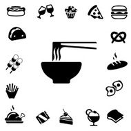 Eating Silhouette Icons N4
