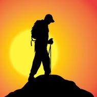 Vector silhouette of man N212