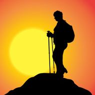 Vector silhouette of woman N479
