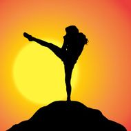 Vector silhouette of woman N480