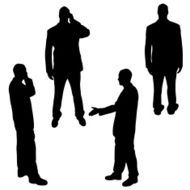 Vector silhouette of a businessman N39