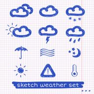 Weather sketch set N2