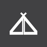 Tent Icon On Dark