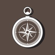 Compass Icon On Dark