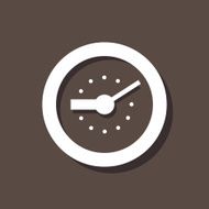 Clock Icon On Dark Background