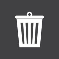 Bin Icon On Dark