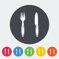 Cutlery single flat icon N5