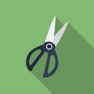 Icon of Kitchen Scissors Flat style