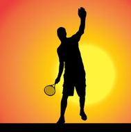 Vector silhouette of a man N1014