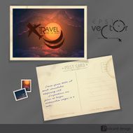 Old Postcard Design Template N18