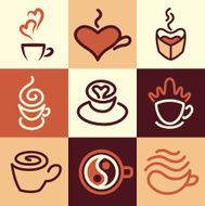 Coffee icons vector set N3