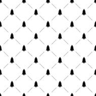 Vector seamless pattern tree