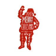 Santa Claus abstract isolated on a white backgrounds vector illustration N11