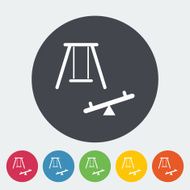 Swing Single flat icon N2