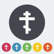 Cross single flat icon