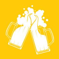 Beer toast splash concept