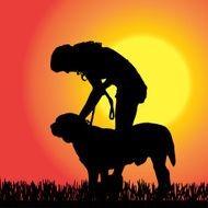 Vector silhouettes of people N257