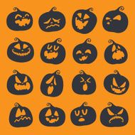 Set pumpkins for Halloween N2