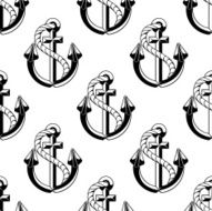 Seamless background pattern of ships anchors N2