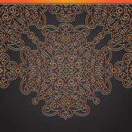 Vector seamless border in Eastern style N49
