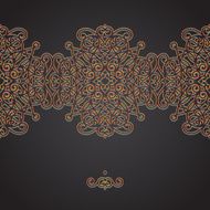 Vector seamless border in Eastern style N50