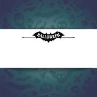White Paper Sheet on Blue Halloween Background