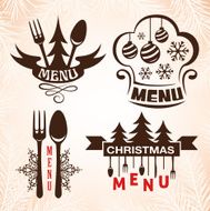 Christmas menu sign collection N3