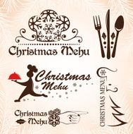 Christmas menu sign collection N5