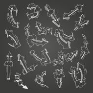 Set abstract arrows vector illustration N8