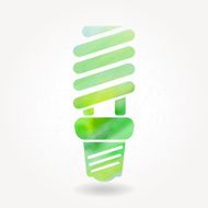 Stylized silhouette of energy efficient lamp N2