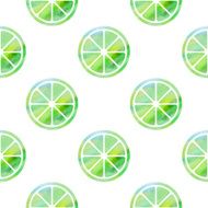 Seamless pattern with green limes