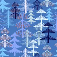 Seamless pattern with Christmas trees N22