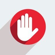 Vector red circle icon on gray background Eps10 N35