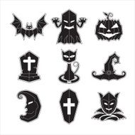 Halloween icons set vector N2