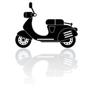 Scooter silhouette vector icon