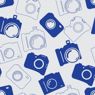 Seamless background with blue cameras N3