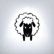 black silhouette of sheep N10