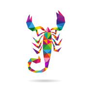 Scorpion abstract isolated on a white backgrounds vector illustration N3