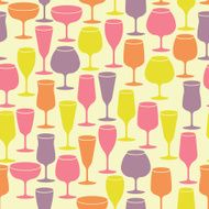 Seamless background with wine glasses