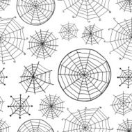 Seamless pattern with spiderweb