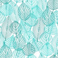 Foliage green leaves seamless pattern N2