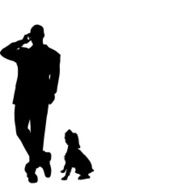 Vector silhouette of man N217