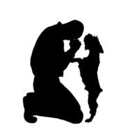 Vector silhouette of man N218