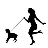 Vector silhouette of woman N484