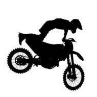 Motocross rider on a motorcycle N3