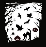 Vector Halloween cartoons design elements